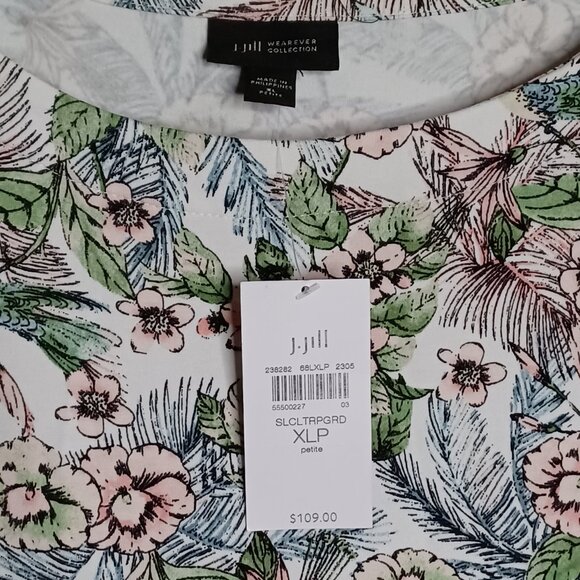 J.Jill Maxi Dress Women's XLarge Petite Floral Wearever Sleeveless Classic Long - Picture 7 of 9